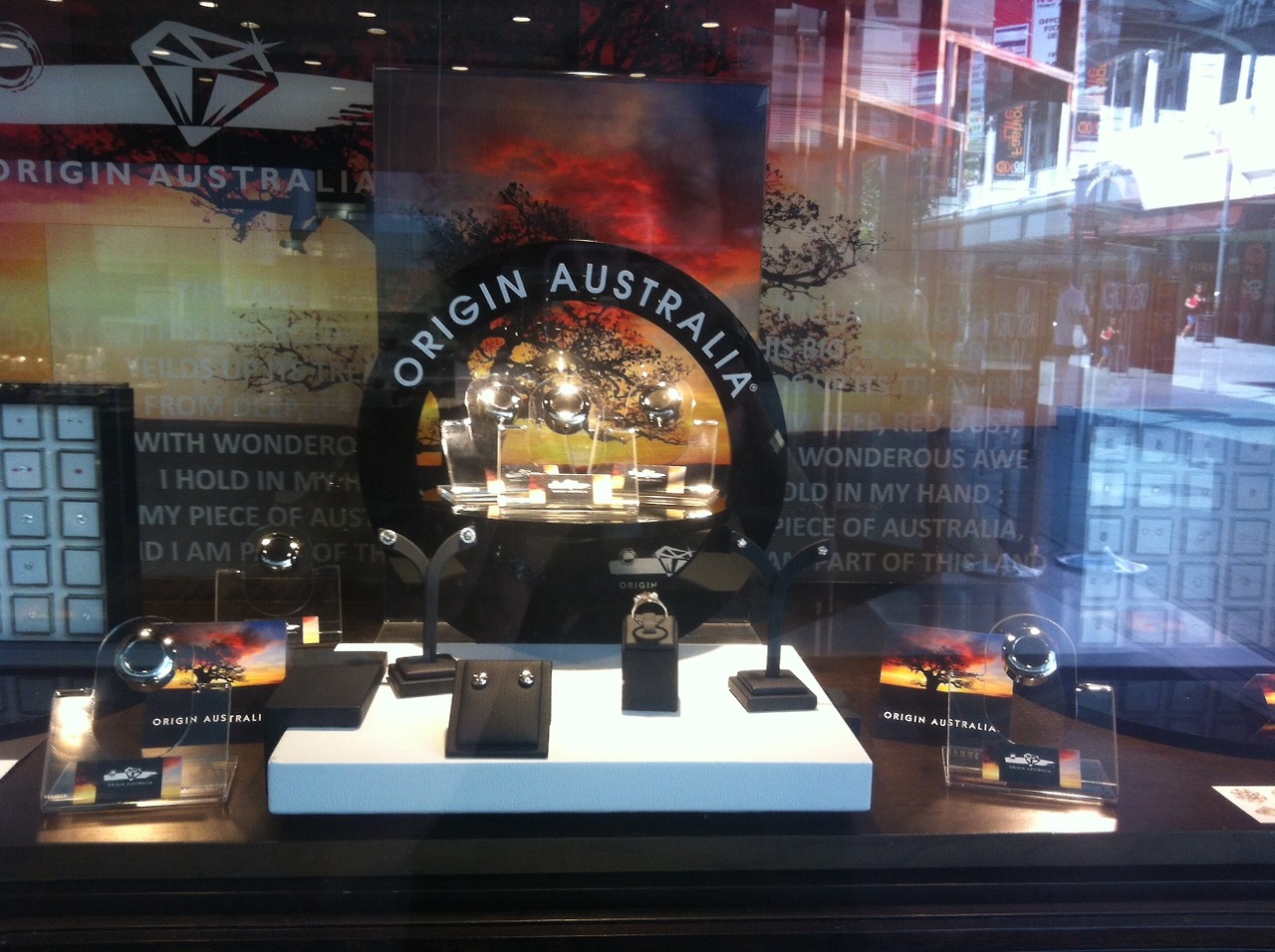 Origin Australia shop graphics in Central Hay Street Mall, WA